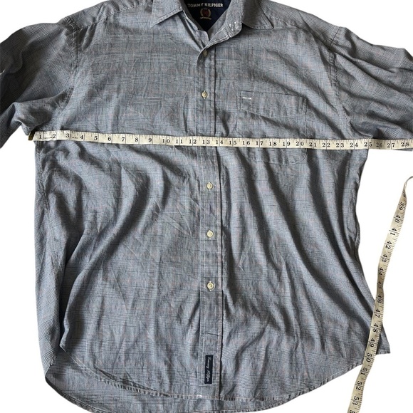Vintage 90s Tommy Hilfiger Collar Button-Up Men’s Dress Shirt Size Large - Picture 6 of 8